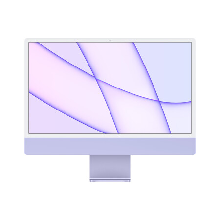 Apple iMac【Microsoft套裝】24英寸 4.5K屏 八核M1芯片(8核圖形處理器) 8G 512G SSD 一體式電腦主機 紫色 Z131