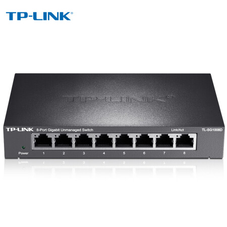 普聯（TP-LINK）TL-SG1008D 8口千兆交換機 企業級交換器 監控網絡網線分線器 分流器 金屬機身