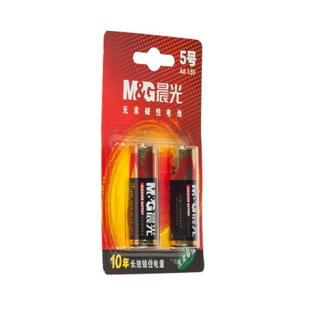晨光（M&G）晨光5号碱性电池（2粒吸卡）无汞环保干电池/碱性电池 30粒装 ARC92554