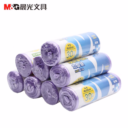 晨光 2包45*55cm垃圾袋加厚型混色 8卷/包ALJ99406