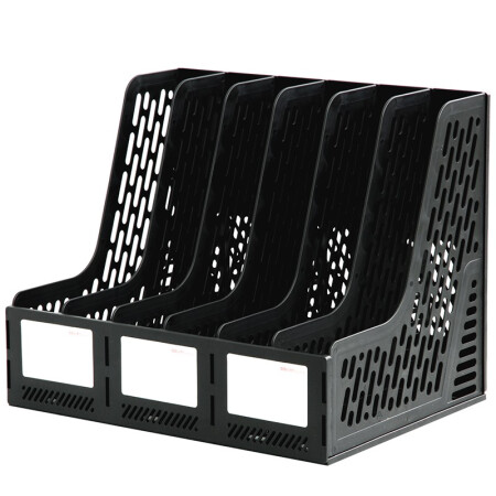 得力(deli)9839六聯(lián)文件框(黑)(12只)  PP材質(zhì)