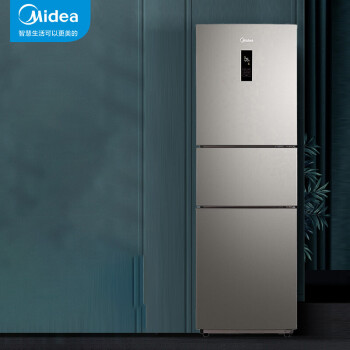 >美的(Midea)247升三門家用冰箱風(fēng)冷無(wú)霜小冰箱 全溫區(qū)變溫智能家電節(jié)能 BCD-247WTM(E)