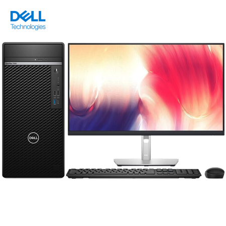 戴尔（DELL） 台式机7090MT Optiplex商用商务办公电脑整机3年质保 配P2722H 标配i7-16G-256G-2T-2G独显