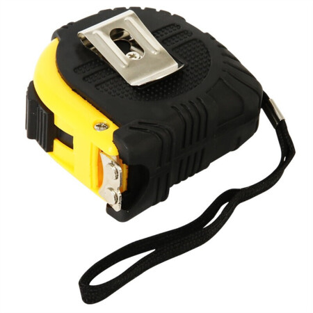 得力 8208钢卷尺5m 黄 测量专用 全皮包裹防滑耐磨 5把